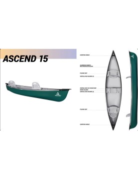 Ascend 15 DLX Forest Green Canoe